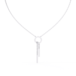 Pendentif en diamant cultivé en laboratoire pour femmes, chaîne en or, or rose, or blanc, argent, bijoux élégants et luxueux, cadeau - Product Image 4