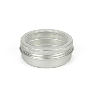 <span class=keywords><strong>60Ml</strong></span> 2Oz 68*25 Bạc Mini Nhôm Thiếc Tròn <span class=keywords><strong>Jar</strong></span> Với Rõ Ràng Cửa Sổ Nắp Mỹ Phẩm Kim Loại Tin Container Rỗng <span class=keywords><strong>Jar</strong></span> Bao Bì - Product Image 1