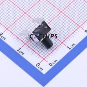 TS-1093C-A10B2-D1 Tactile Switch Bent Lead Through Hole-4P,6x6mm Single Pole Single Throw Round Button 1.8N Right Angle Insert - Product Image 2