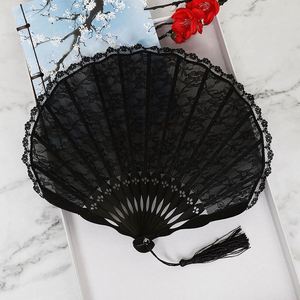 Abanico de Mano de Bambú con Encaje, Regalo de Boda para Mujer, Abanico Plegable con Borla para Baile - Product Image 6