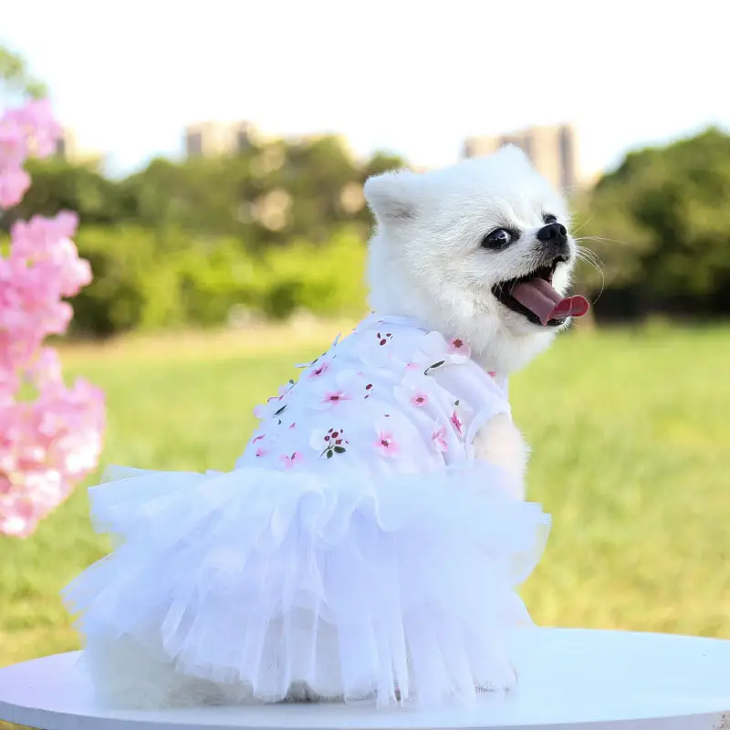 Pet Dog Summer Daisy Váy Quần Áo Thời Trang Quần Áo Quần Áo Cotton Dễ Thương Trang Phục Nhỏ Cho Chihuahua Mùa Hè Cô Gái Mèo Con Chó