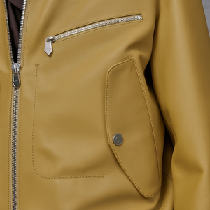 Veste en cuir grande taille de haute qualité pour hommes, vêtements d'extérieur coupe-vent, fermeture à glissière, vêtements de course automobile respirants - Product Image 1