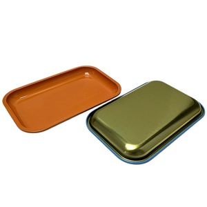 Durable Custom Printing Logo Rectangular Casual Metal Rolling Tray Ashtray <b>Papers</b> <b>Wraps</b> <b>Roll</b> Style No More Spills - Product Image 4