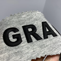 Nouvelles étiquettes en silicone gaufré haute densité avec logo personnalisé en lettres en relief pour vêtements