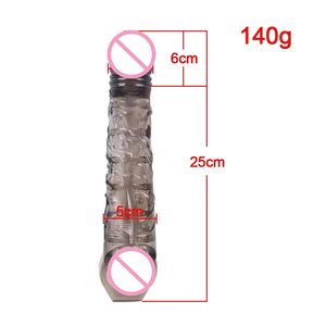 <span class=keywords><strong>Dildo</strong></span> in Silicone di Alta Qualità e Guaine per Preservativi, Giocattoli Sessuali Riutilizzabili e Lavabili per l'Ingrandimento del Pene Maschile - Product Image 5