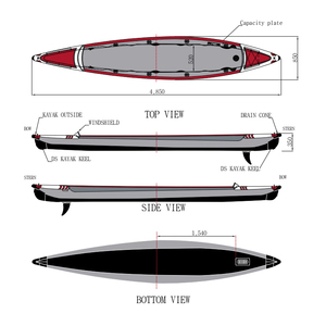 PF Kayak Inflatable Rowing Boats 10ft 2 People Drop Stitch Canoe <b>Surfing</b> Boat for Sale KAYAK BOAT Inflatable Rowing Boat PF Kaya - Product Image 3