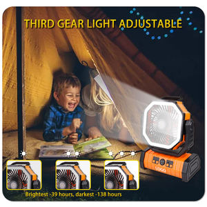 Trending USB 20000mAh <strong>Rechargeable</strong> Fan with Lights Portable Outdoor Camping Table Colder <strong>Air</strong> Cooling Fan for Car Hotel - Product Image 5