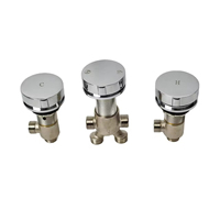 Mitigeur de douche et bain à remous électrique Welltry en acier inoxydable chromé poli, double poignée, design moderne, avec fonction massage, garantie 1 an