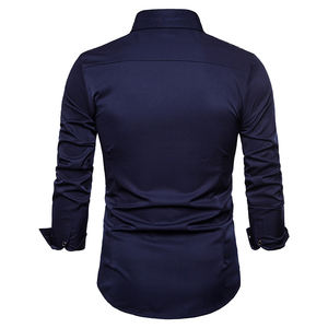 <span class=keywords><strong>Chemise</strong></span> brodée <span class=keywords><strong>de</strong></span> roses et <span class=keywords><strong>de</strong></span> fleurs pour hommes, costume à manches longues, coupe Slim, pour <span class=keywords><strong>mariage</strong></span>, smoking décontracté, pour l'automne - Product Image 2