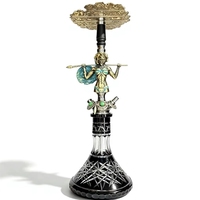 Chicha portable Maklaud de marque russe avec éclairage LED à effet miroir, mini chicha durable et écologique, coffret cadeau
