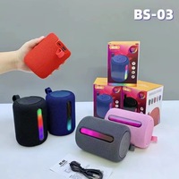 Haut-parleur portable rechargeable sans fil Bluetooth 5.3 pour fêtes en extérieur avec LED RGB, 6,5 W, autonomie de 3 à 5 heures, subwoofer, FM, TF