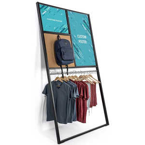 בגדים חנות מתכת מתכווננת בגדים לעמוד בגדים להציג מדפים בחנות - Product Image 5