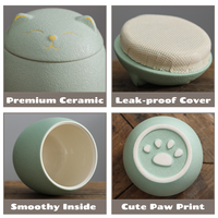 Urna de cerámica para mascotas con diseño de perro de alta calidad, conmemorativo esmerilado brillante personalizable para cenizas de animales
