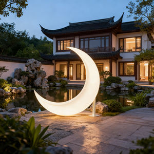 Lampe solaire à LED <span class=keywords><strong>demi</strong></span>-<span class=keywords><strong>lune</strong></span> à changement <span class=keywords><strong>de</strong></span> couleur RGB, étanche IP65, à intensité variable, pour Halloween, Noël, meubles <span class=keywords><strong>de</strong></span> jardin, extérieur - Product Image 1