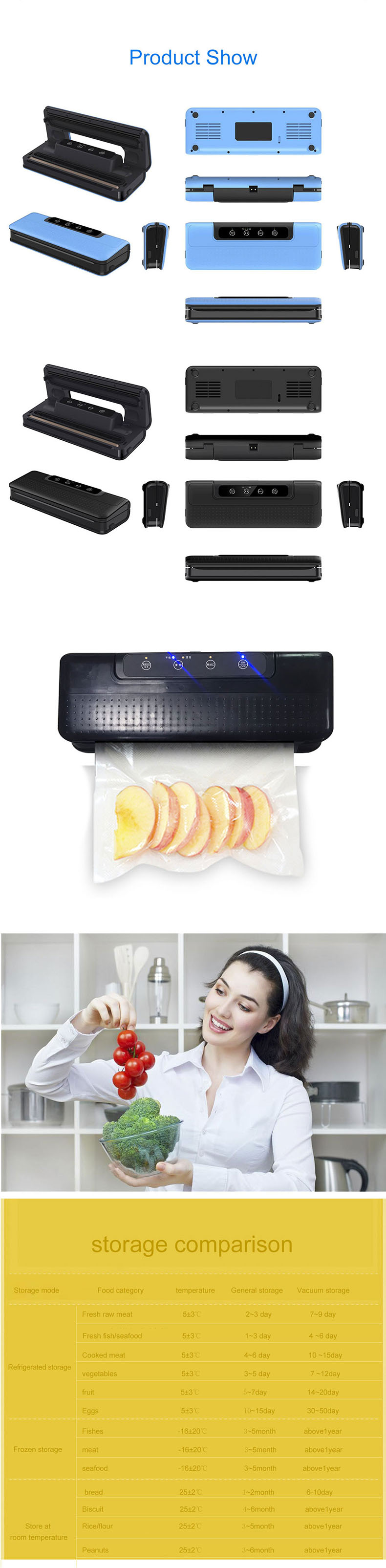 Professional Best Portable Foodsaver Food Accessories Jar Machine Vacuum Seal Bags Machine Sealer For Blankets