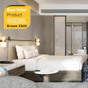 Ensemble de chambre à coucher de luxe de qualité supérieure pour hôtel, taille king, avec tête de lit capitonnée, pour salons d'hôtel haut de gamme - Product Image 1