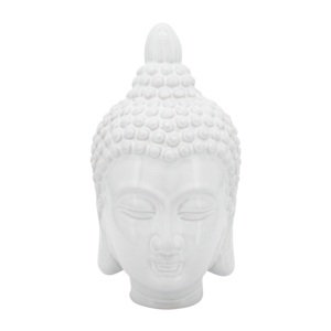 Statuetta in Ceramica a Forma di Testa di Buddha per Arredamento Casa e Bagno, Scultura in Gres per Ufficio e Stanza, Ornamento Glamour - Product Image 1