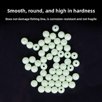 100 perles de pêche lumineuses en plastique phosphorescentes, anti-emmêlement, pour attirer les poissons