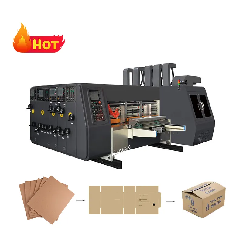 Máquina automática de corte e vinco de papelão ondulado para impressão de caixas de papelão, máquina cortadora e cortadora para caixas de papelão