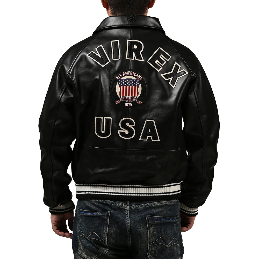 Avirex Plus-Size Authentic Casual Sport Genuine Leather Jackets