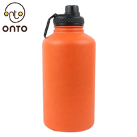 Gourde isotherme en acier inoxydable de 64 oz (2 litres, demi-gallon, 128 oz) pour le sport, la salle de sport, le camping