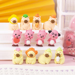 Creativo Super lindo conejillo de indias CASTOR en caja borrador conjunto estudiante papelería premios regalos Navidad - Product Image 3