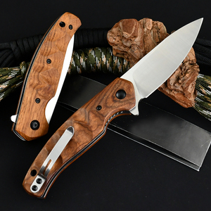 Couteau pliant de poche multifonction en acier N690CO, lame EDC, manche en bois de rag, camping en plein air, chasse, survie - Product Image 6