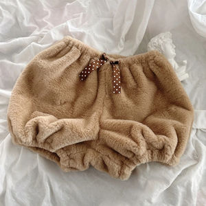 YuBon Cartoon-Bär Plüsch-Pyjama-Set BH Kürbis-Shorts Panty Winter Flauschig Gepolstertes Tube-Top Unterwäsche Anime Dessous-Sets für Mädchen - Product Image 2