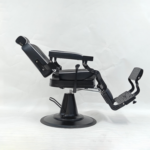 Business-style hair chair <b>adjustable</b> for <b>height</b> and reclining position suitable for use in hair salons for haircut styling - Product Image 4