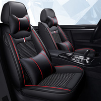 Housses de siège de voiture universelles en tissu de lin respirant personnalisées, ensemble complet, noir, pour Polo M3 X5 Touareg Jetta Passat A5 Golf