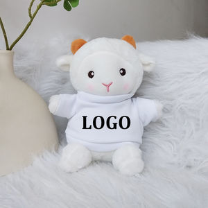 Плюшевая игрушка плюшевая игрушка ягненка может быть настроена на ваш логотип есть четыре цвета одежды для вас на выбор - Product Image 3