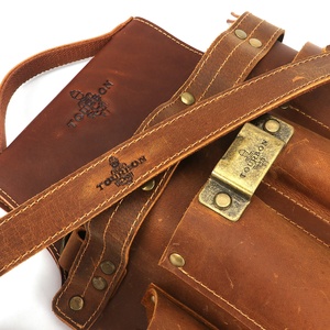 Tourbon personnalisé <span class=keywords><strong>grand</strong></span> sac à outils en cuir de vachette véritable pochette à outils de <span class=keywords><strong>charpentier</strong></span> avec de nombreuses poches prend en charge OEM et ODM - Product Image 3