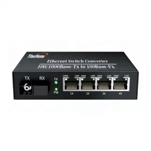 Ricetrasmettitore convertitore in fibra ottica originale FiberHome 100M Fast Ethernet 6-Core 8 porte Switch in fibra ottica