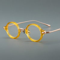 Lunettes rondes rétro MS YLKMN181, acétate délicat, style urbain unique, montures de haute qualité pour femmes, lunettes de vue, monture premium