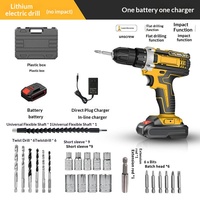 Perceuse à main rechargeable, tournevis électrique à percussion, clé multifonction, ensemble combiné avec batterie au lithium
