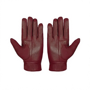 Premium Burgundy Leather <b>Driving</b> <b>Gloves</b> Full Finger Unisex Design Soft Comfortable Fit for <b>Women</b> and Outdoor Activities - Product Image 3