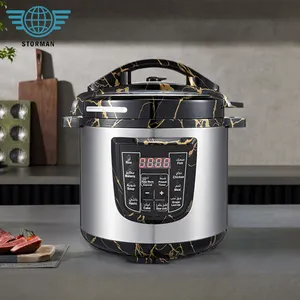 Mudah Digunakan Tekstur Marmer 6L 8L 10L 12L Peralatan Rumah Tangga Dapur Keluarga Multicooker Tekanan Tinggi