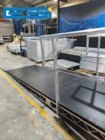 Rampe de scène pliable en aluminium testée ESI TUV, légère, pour fauteuils roulants, pour intérieur/extérieur, fêtes, spectacles, salons professionnels