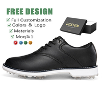 Chaussures de golf classiques pour hommes personnalisées OEM avec cuir respirant de haute qualité, imperméables, hiver et été, fabrication directe