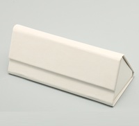 Étui à lunettes pliable triangulaire Huicheng, nouvelle mode, fermeture magnétique portable, en cuir PU, coque semi-rigide haut de gamme
