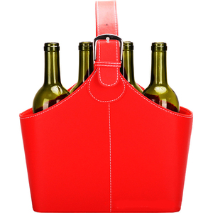 Cesta de almacenamiento de cuero PU Reversible, estructura de MDF, soporte para flores de vino y aperitivos, estante para exhibición de regalos/contenedores con asa reutilizable - Product Image 4