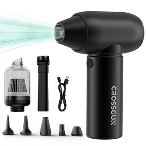 CROSSCUN มินิเจ็ทโบลเวอร์ 100000RPM แรงดันลม 100 กรัม พัดลมเทอร์โบแบบพกพา ตัวเครื่องอะลูมิเนียมอัลลอยด์ กำจัดฝุ่น เป่าหิมะ - Product Image 1