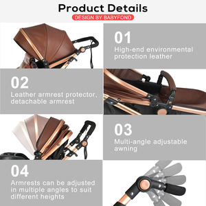 <span class=keywords><strong>Poussette</strong></span> de bébé <span class=keywords><strong>en</strong></span> alliage portable de luxe 4 <span class=keywords><strong>en</strong></span> <span class=keywords><strong>1</strong></span> <span class=keywords><strong>Poussette</strong></span> de landau pliable <span class=keywords><strong>3</strong></span> <span class=keywords><strong>en</strong></span> <span class=keywords><strong>1</strong></span> avec panier de transport multifonctionnel pour les nouveau-nés et les tout-petits - Product Image 6