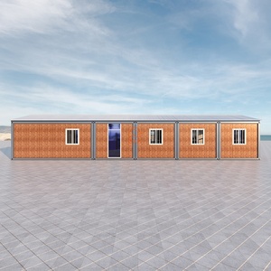 Casa prefabbricata casa casa casa prefabbricata a ponte piatto 6-in-1 contenitore di lusso Design Flat-Pack per vita fatta in acciaio pannello Sandwich - Product Image 3