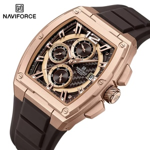 NAVIFORCE 8050 Montres classiques originales pour hommes, bracelet en silicone tendance, montre-bracelet à quartz avec affichage de la date automatique, sport, étanche - Product Image 2