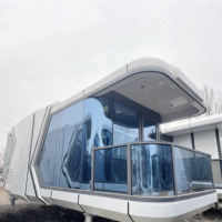 Maison capsule spatiale modulaire moderne de luxe préfabriquée, personnalisable, prête à vivre