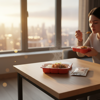 Nouveau Chauffe-Plat Portable Sans Flamme 60g 2026 – Haute Température pour Repas de 300g – Facile à Transporter pour Aliments Instantanés