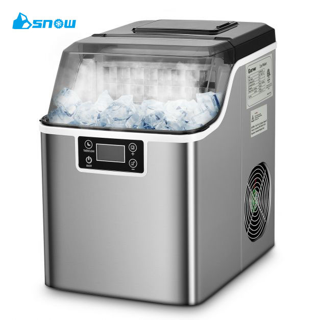 Compact Portable Countertop 12kg/24H Nugget Ice Maker Electric Energy Efficient for Home Office RV Hotels Small Spaces