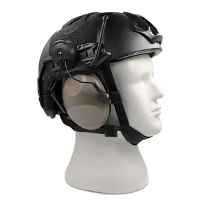 声音放大头带降噪适合大多数安全帽战术耳机 + 可旋转适配器降噪头盔