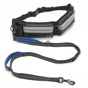 <b>Pet</b> Waist Bag <b>Leash</b> Black Hands Free Dog Walking Gear Sport Style - Product Image 1